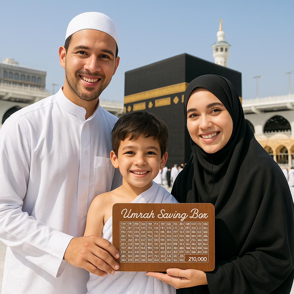 Umrah Saving Box  - 280 Days Savings Plan - Islamic Halal Money Jar for Hajj & Umrah