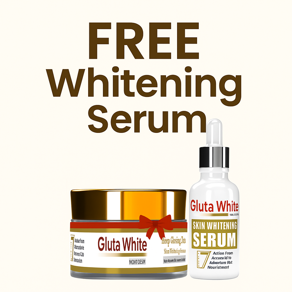 Gluta White Cream for Face Whitening & Brightening with Free serum