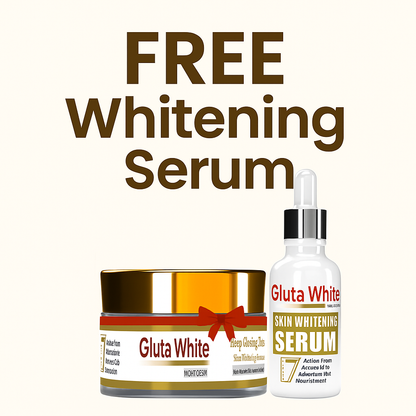Gluta White Cream for Face Whitening & Brightening with Free serum