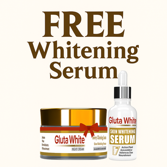 Gluta White Cream for Face Whitening & Brightening with Free serum