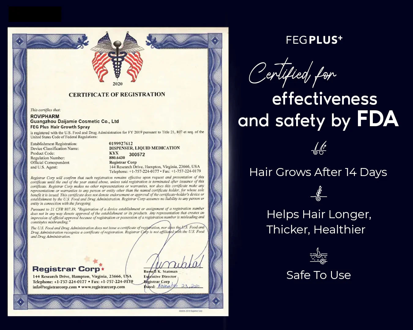 Orignal FEG Plus Hair Growth Spray